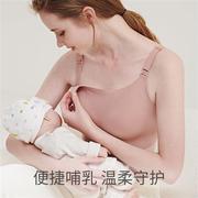 孕妇大码全罩杯哺乳内衣薄款夏季无钢圈一片式，无痕聚拢防下垂文胸