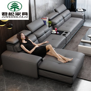 工厂现代简约皮艺沙发大小户型，l型沙发，客厅转角组合套装沙发