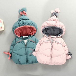 儿童棉服1一5岁3女小童冬季洋气加绒加厚外套女宝宝冬装棉衣棉袄