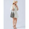 编织包包女夏季欧美小众设计镂空木珠包手提水桶单肩包