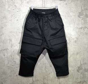 暗黑系列damirjulus7宽松版型，跨裤哈伦裤，八分裤休闲裤男