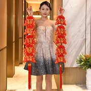 中国结福鱼辣椒鞭炮挂件客厅布置喜庆年年有余新年春节过年装饰品