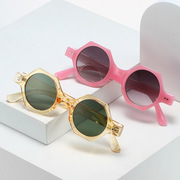 多边形太阳镜 跨境个性几何眼镜 欧美时尚炫彩墨镜女