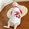 狗狗衣服大型犬薄款拉布拉多金毛夏季衣服网红草莓熊可爱狗狗衣服