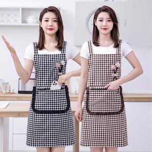 韩版时尚加厚棉布围裙，厨房家用做饭防油污背带，围腰男女上班工作服