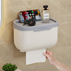 免打孔卫生间纸巾盒厕所纸巾架置物架抽纸盒壁挂洗手间防水卷纸筒