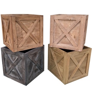 复古正方形木箱子实木头摄影旧道具，储物家用定制整理原木质收纳箱
