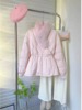 粉色毛领棉衣女装冬季超好看气质高级感时尚潮流收腰百搭棉服