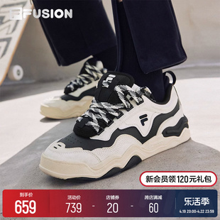 FILA FUSION斐乐潮牌女鞋KICK专业滑板鞋波浪底板鞋时尚休闲鞋