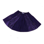 紫色拼接大摆半身裙k07536短裙，黑色街头休闲秋季绣