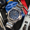victorinox维氏手表，男时尚蓝盘钢带防水商务瑞士石英表241835