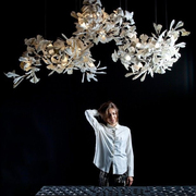 现代简约陶瓷树叶餐厅吊灯北欧设计师个性吧台设计师售楼处酒店灯