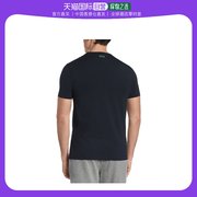 香港直邮hugoboss男士海军蓝色，未来感风格印花t恤tee11-潮流