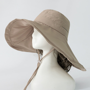 超大帽檐帽子女夏季防紫外线遮阳帽防晒可调节透气薄款沙滩渔夫帽