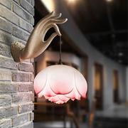 现代新中式壁灯创意个性艺术走廊门厅灯简约装饰茶楼庭院禅意壁灯