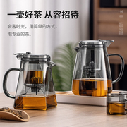 飘逸杯泡茶壶茶水，分离水杯玻璃耐高温过滤冲茶器，家用懒人泡茶神器