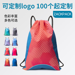 zackpack运动防水束口袋，抽绳双肩包定制印logo健身房训练背包