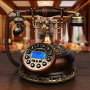 仿古电话机座机欧式家用复古电话机，固定插卡无线旋转客厅卧室有线