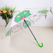 创意小清新poe磨砂，透明雨伞可爱学生伞8骨长柄自动透明伞创意