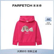 palmangels童装棉，小熊印花连帽衫farfetch发发奇