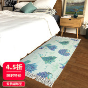 床边地毯床前卧室满铺房间，可爱现代简约可机洗长方形床头垫子地垫