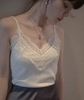 2023夏韩版百搭白色蕾丝背心吊带，女内搭打底衫，无袖上衣性感v