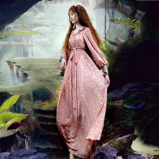 妩媚王妃设计师原创希腊女神复古高小个子女，高端时尚连衣裙高级感