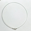 雅庄925纯银项圈时尚简约DIY原创手工圆线硬质搭配玉石珍珠