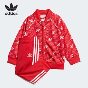 adidas阿迪达斯婴，幼童休闲运动印花时尚，夹克套装d96086