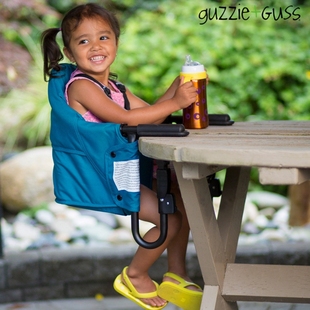 guzzie+guss婴儿宝宝儿童餐椅，便携式外出吃饭可折叠轻便简易座椅