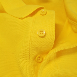 长袖polo衫纯棉短袖宽松大码翻领，中青年男女通款t恤春夏有领黄色