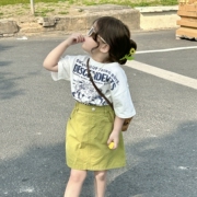 女童夏装半身裙套装韩版洋气时尚，中小童装儿童，夏季裙子短袖两件套
