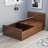 小户型收纳床简约气动单人床多功能现代小户型客厅实木床榻榻米床