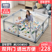 宝宝游戏围栏儿童防护栏爬行垫室内家用开门婴儿护栏定制客厅地上