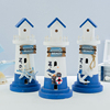 创意家居木质复古灯塔模型装饰摆件地中海儿童房书架展示毕业礼物
