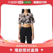 香港直邮潮奢pinko品高女士v领短袖t恤