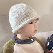 超萌韩国小宝宝毛线帽子秋冬季婴儿针织帽男女儿童可爱洋气瓜皮帽