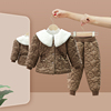 女童冬装棉衣套装宝宝加厚棉服冬季婴儿童时髦保暖棉袄两件套