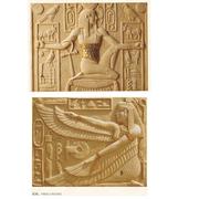 砂岩浮雕埃及女王装饰背景墙，人物雕刻室内外壁画立体雕刻砂岩画