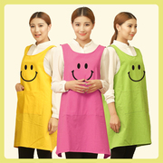 韩版时尚可爱日系围裙定制logo工作服家用厨房做饭透气围腰女印字