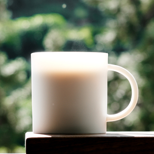 德化羊脂玉白瓷冰种玉瓷马克杯哑光，磨砂陶瓷茶杯水杯咖啡带盖杯子