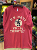 阿默的商店美式复古vintage小猫，玫红色纯棉休闲男女情侣t恤