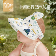 婴儿遮阳帽夏季空顶帽婴幼儿防晒帽防紫外线男宝宝帽子太阳帽儿童