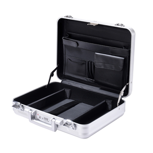 铝镁合金手提式电脑箱全金属行李箱工具箱设备箱多功能密码公文箱