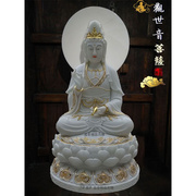 石雕汉白玉佛像滴水观音降龙，西方三藏王菩萨家用摆件寺院供奉