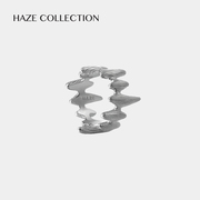 HAZE首饰 合金波纹戒指 不规则设计 小众高级戒指女 FINGER WAVE