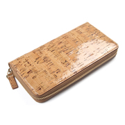 聚变手工皮具高端定制环保树皮(无笔环窄版)经典木纹拉链长款钱包