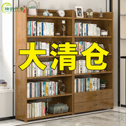 书架落地置物架学生家用一体靠墙儿童书柜简易书橱简约客厅楠竹子