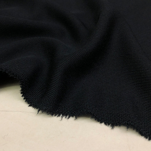 半米价纯黑色粗斜纹，精纺粗做时装羊毛布，了春秋款西装外套面料