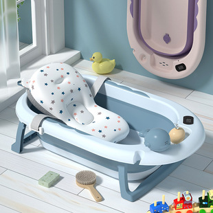 家用大号可折叠感温婴儿洗澡盆，宝宝浴室浴桶泡澡桶可坐躺儿童浴盆